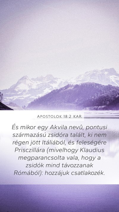 Apostolok 18:2 KAR Bible Verse Image