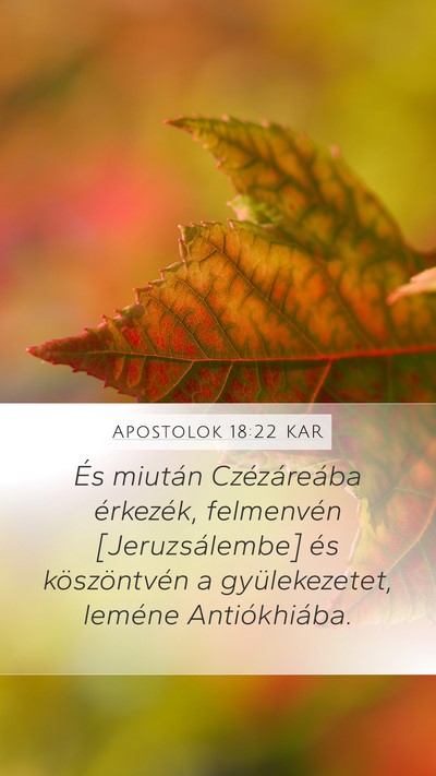 Apostolok 18:22 KAR Bible Verse Image