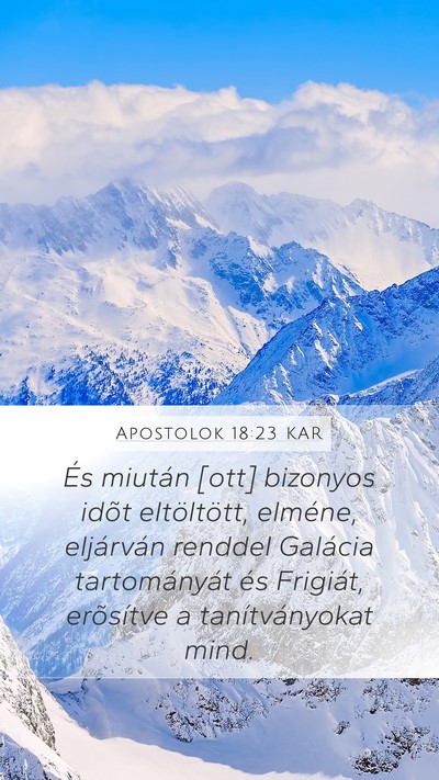 Apostolok 18:23 KAR Bible Verse Image