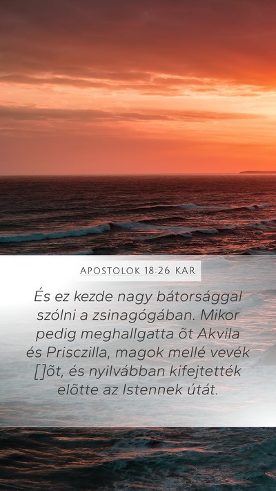 Apostolok 18:26 KAR Bible Verse Image