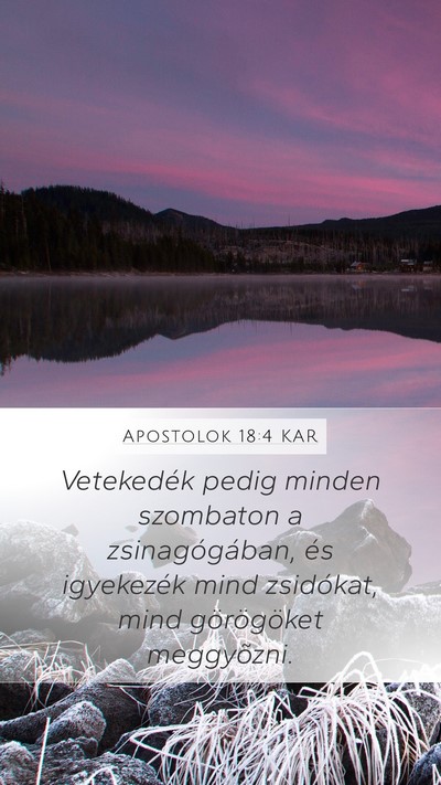 Apostolok 18:4 KAR Bible Verse Image