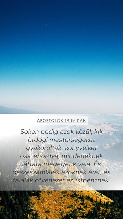 Apostolok 19:19 KAR Bible Verse Image