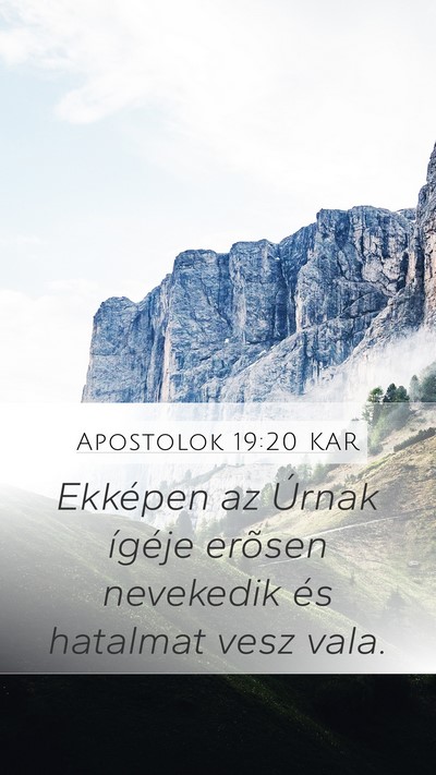 Apostolok 19:20 KAR Bible Verse Image