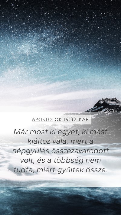Apostolok 19:32 KAR Bible Verse Image