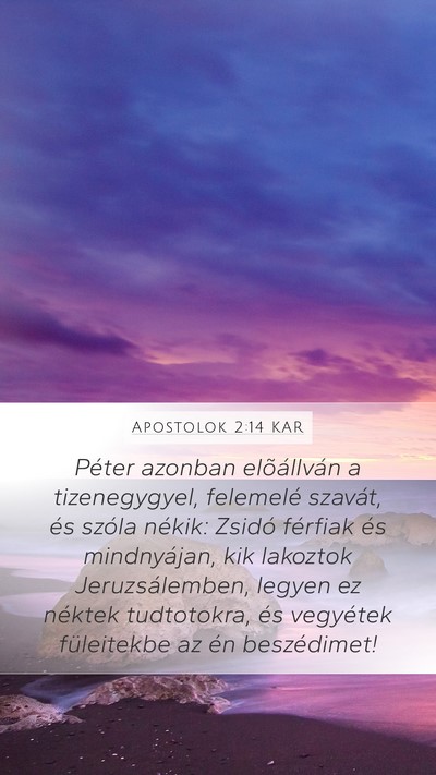 Apostolok 2:14 KAR Bible Verse Image