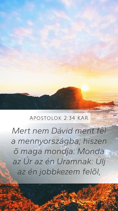 Apostolok 2:34 KAR Bible Verse Image