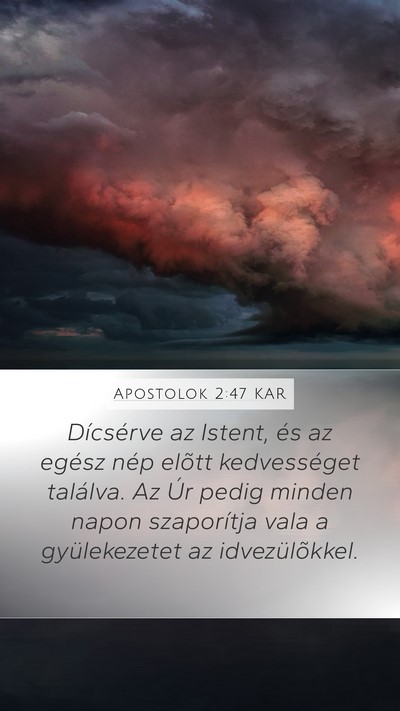 Apostolok 2:47 KAR Bible Verse Image