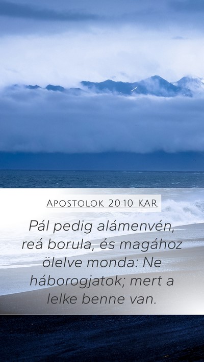 Apostolok 20:10 KAR Bible Verse Image