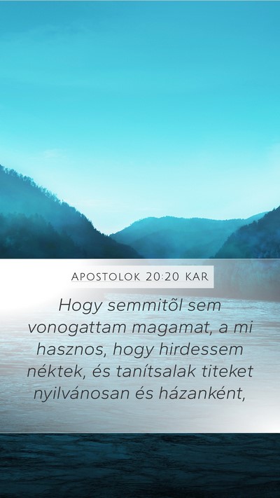 Apostolok 20:20 KAR Bible Verse Image