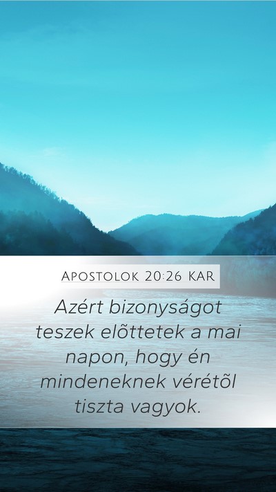 Apostolok 20:26 KAR Bible Verse Image