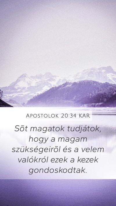 Apostolok 20:34 KAR Bible Verse Image