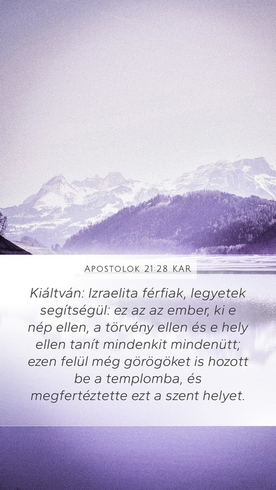 Apostolok 21:28 KAR Bible Verse Image