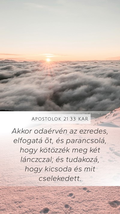 Apostolok 21:33 KAR Bible Verse Image