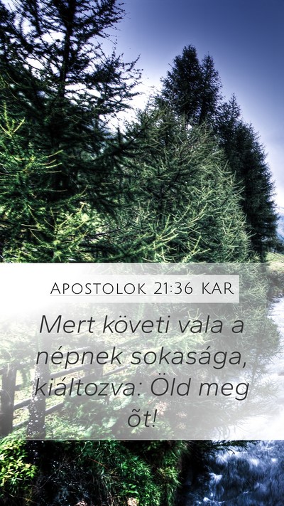 Apostolok 21:36 KAR Bible Verse Image
