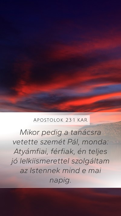 Apostolok 23:1 KAR Bible Verse Image