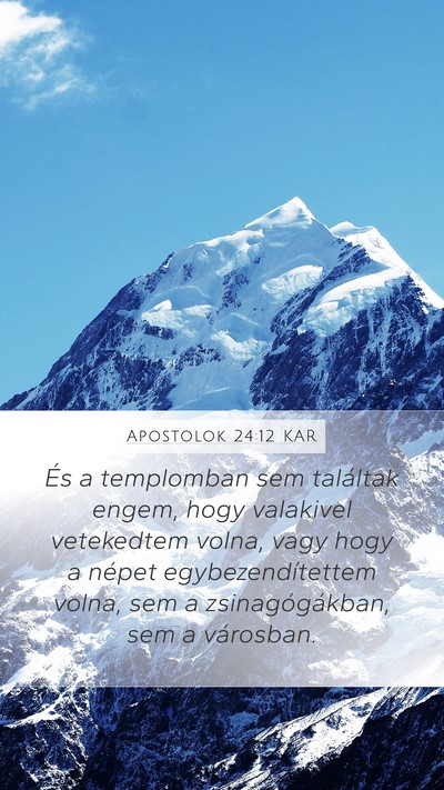 Apostolok 24:12 KAR Bible Verse Image