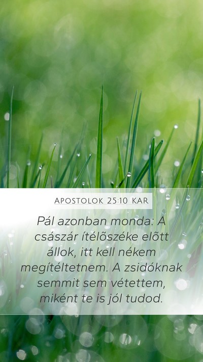 Apostolok 25:10 KAR Bible Verse Image