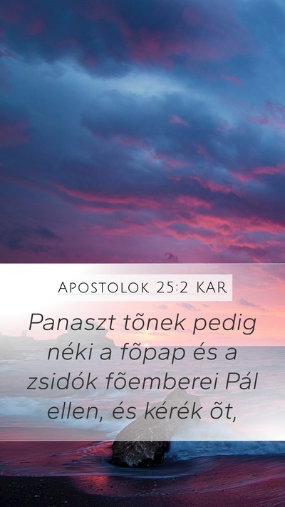 Apostolok 25:2 KAR Bible Verse Image