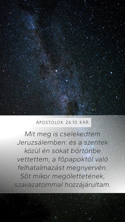 Apostolok 26:10 KAR Bible Verse Image