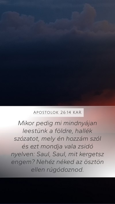 Apostolok 26:14 KAR Bible Verse Image