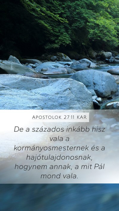 Apostolok 27:11 KAR Bible Verse Image
