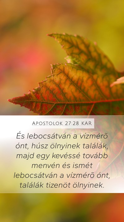 Apostolok 27:28 KAR Bible Verse Image