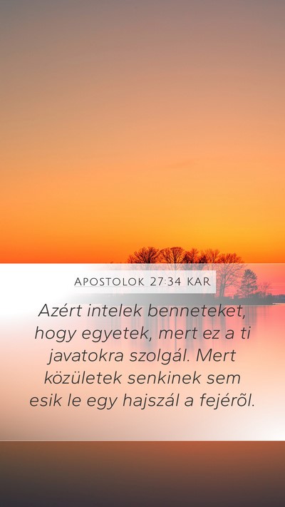 Apostolok 27:34 KAR Bible Verse Image