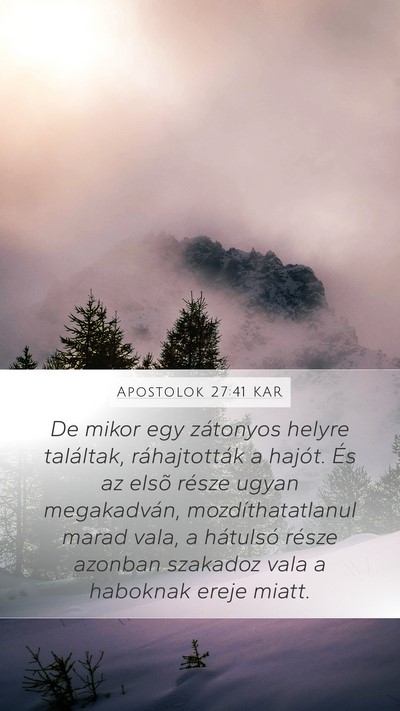 Apostolok 27:41 KAR Bible Verse Image
