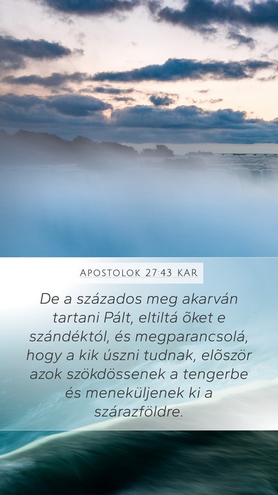 Apostolok 27:43 KAR Bible Verse Image