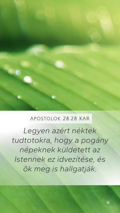 Apostolok 28:28 KAR Bible Verse Image