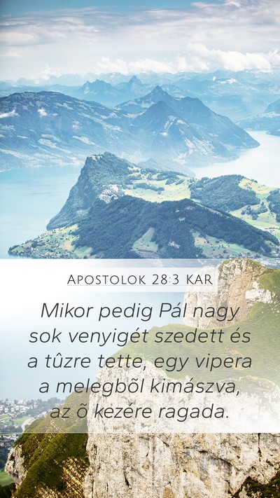 Apostolok 28:3 KAR Bible Verse Image