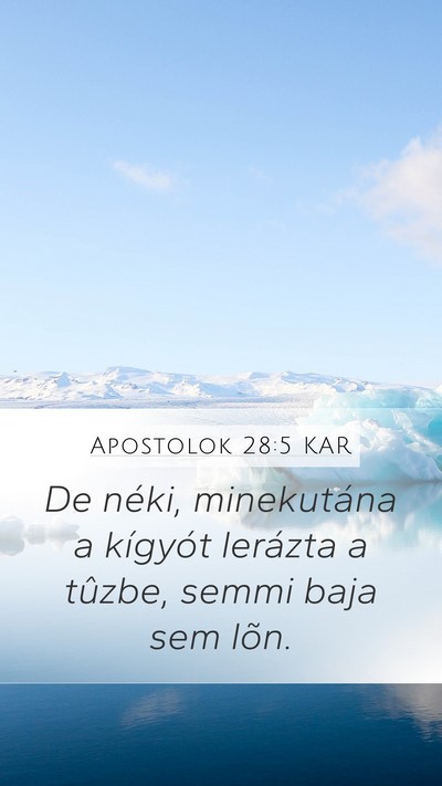 Apostolok 28:5 KAR Bible Verse Image