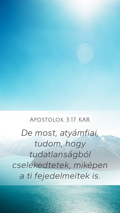 Apostolok 3:17 KAR Bible Verse Image