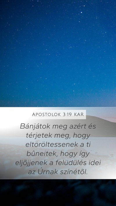Apostolok 3:19 KAR Bible Verse Image