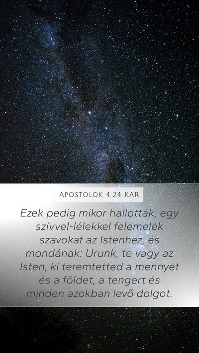 Apostolok 4:24 KAR Bible Verse Image