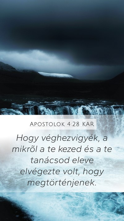 Apostolok 4:28 KAR Bible Verse Image