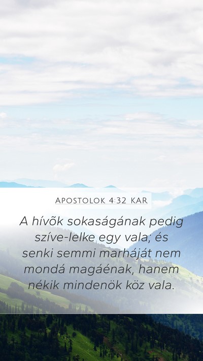 Apostolok 4:32 KAR Bible Verse Image