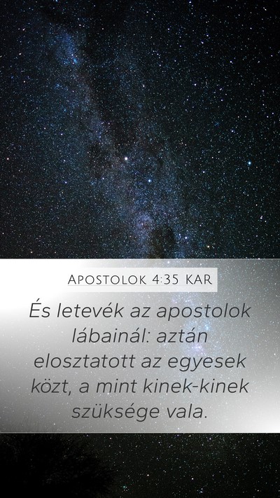 Apostolok 4:35 KAR Bible Verse Image