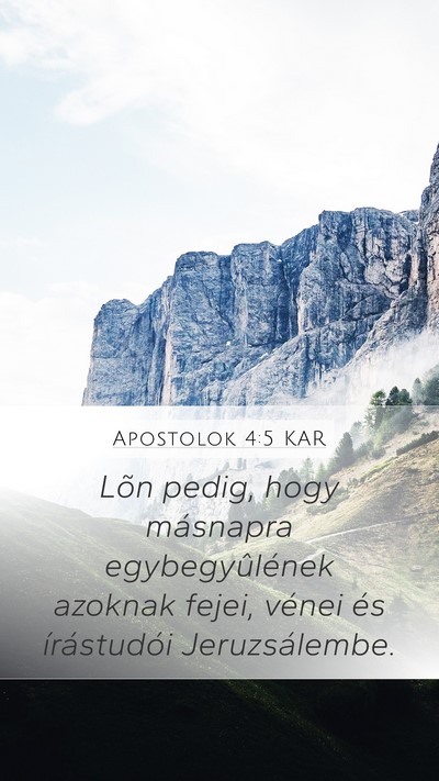 Apostolok 4:5 KAR Bible Verse Image