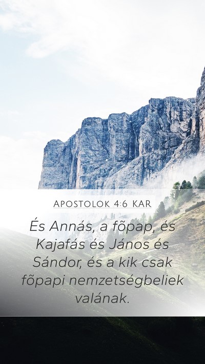 Apostolok 4:6 KAR Bible Verse Image