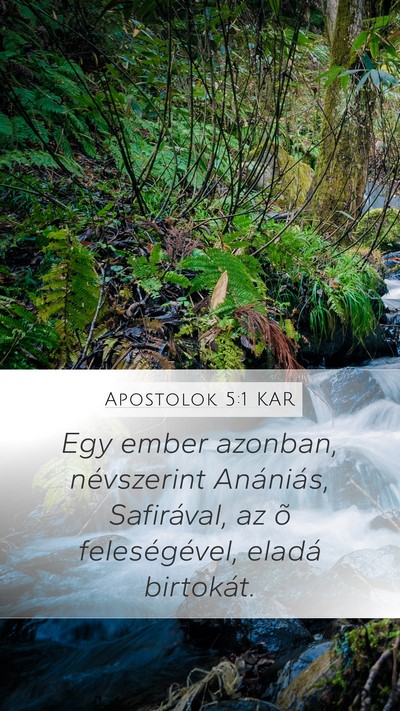 Apostolok 5:1 KAR Bible Verse Image