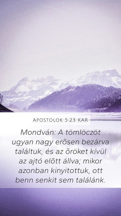 Apostolok 5:23 KAR Bible Verse Image