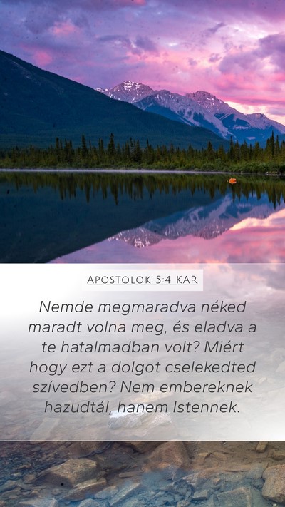 Apostolok 5:4 KAR Bible Verse Image