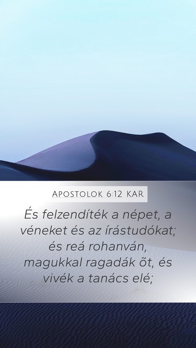 Apostolok 6:12 KAR Bible Verse Image