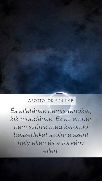 Apostolok 6:13 KAR Bible Verse Image