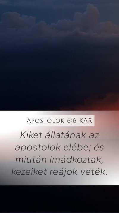 Apostolok 6:6 KAR Bible Verse Image