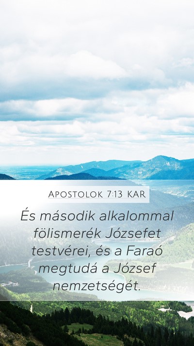 Apostolok 7:13 KAR Bible Verse Image