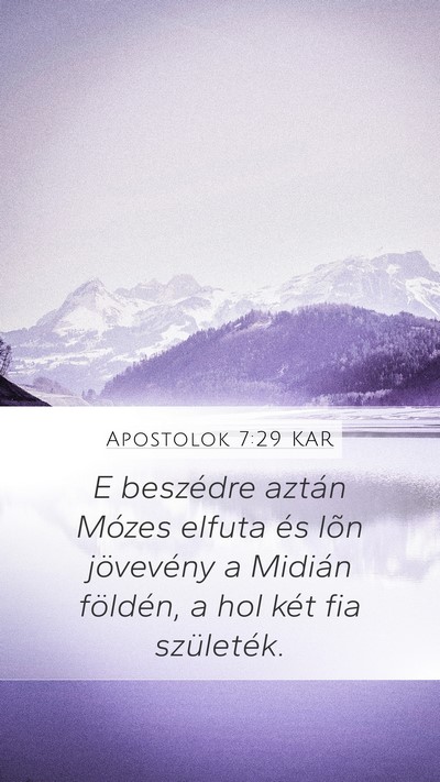 Apostolok 7:29 KAR Bible Verse Image