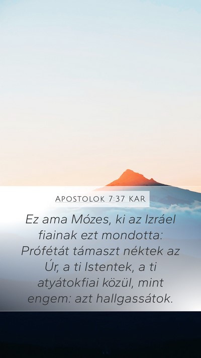 Apostolok 7:37 KAR Bible Verse Image