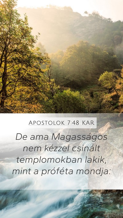Apostolok 7:48 KAR Bible Verse Image